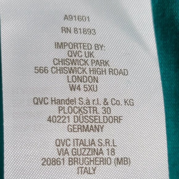 QVC D& CO  Green V-neck  3/4 Sleeve Shirt Small - Picture 12 of 12